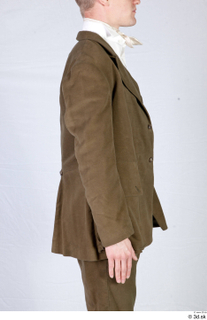  Photos Man in Historical suit 7 20th century Historical Clothing brown Historical suit brown jacket upper body 0008.jpg